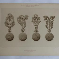 Estampe "Boitiers de montres" André METHEY Art nouveau