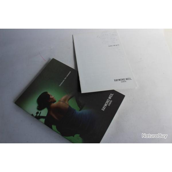 Catalogue montres RAYMOND WEIL + liste prix 2000