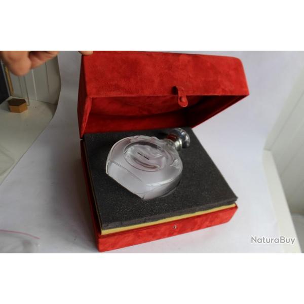 LALIQUE rare Carafe cristal Cognac Chteau Paulet