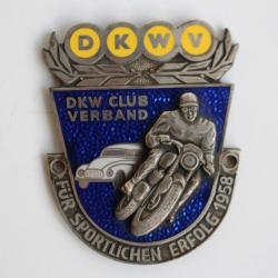 Insigne automobile moto DKWV club verband 1958