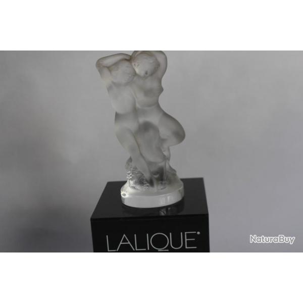 Statuette cristal LALIQUE France Faune femme satyre