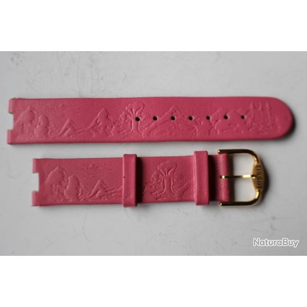 Bracelet pour montre TISSOT cuir rose 19 mm