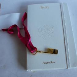 PIAGET montre et bijoux Rose Carnet MOLESKINE + clef USB plaqué or