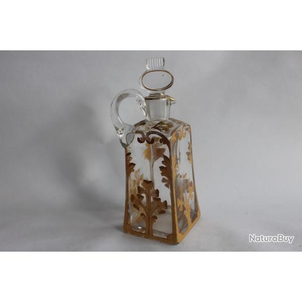 Carafe cristal maill or Art nouveau
