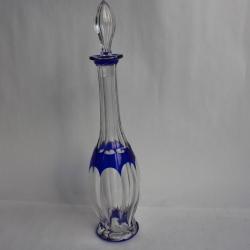 SAINT LOUIS Carafe à liqueur Joseph cristal overlay bleu Cobalt