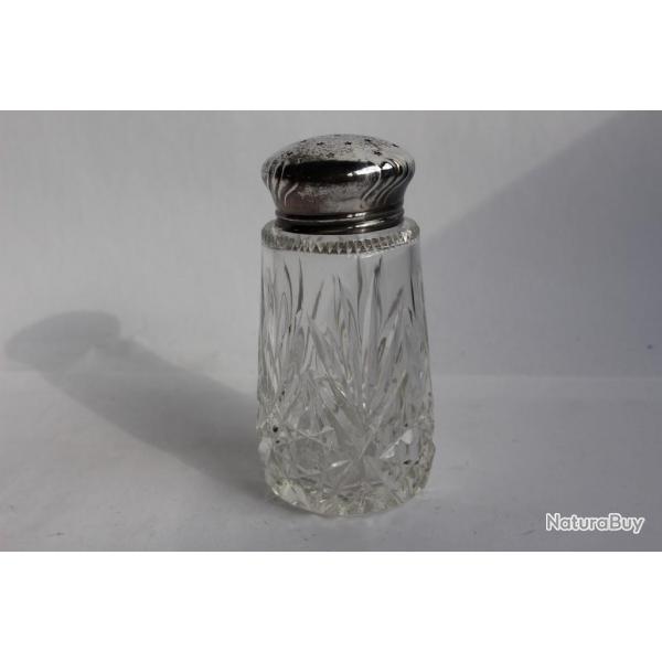 Saupoudreuse argent et cristal Allemagne argenterie art de la table