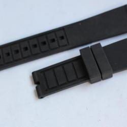 Bracelet montre caoutchouc noir 22 mm