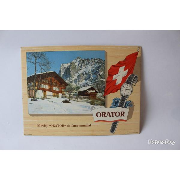 Publicit montre ORATOR Suisse