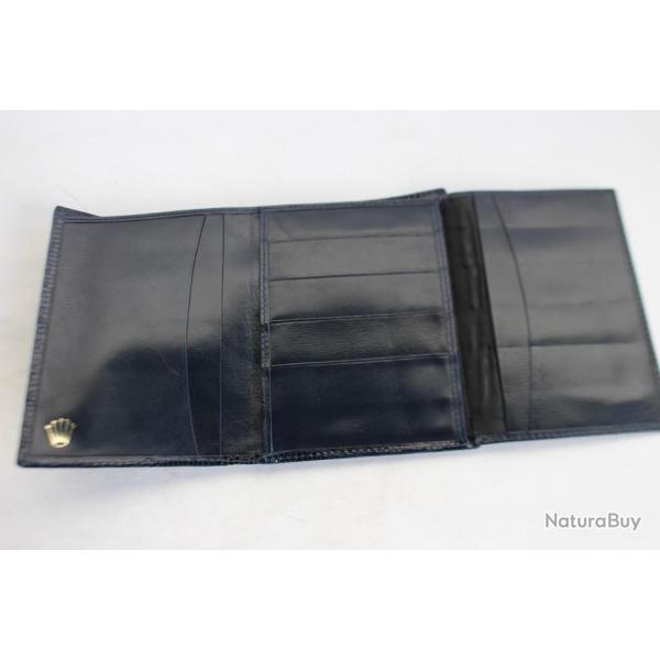 ROLEX Portefeuille lzard Tju bleu