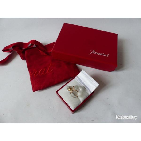 BACCARAT Bague Trio cristal or 18K T53