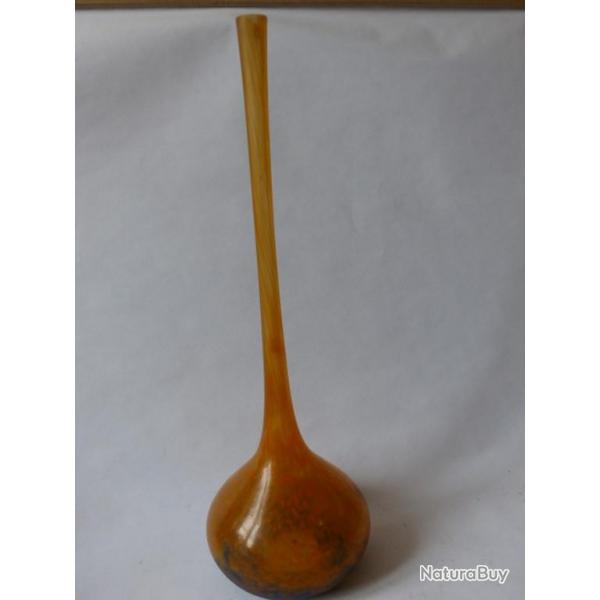 Vase soliflore DAUM NANCY verre marmoren Art nouveau verrerie
