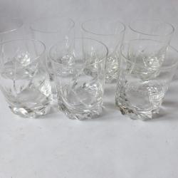 DAUM 7 Verres cristal Bleneau