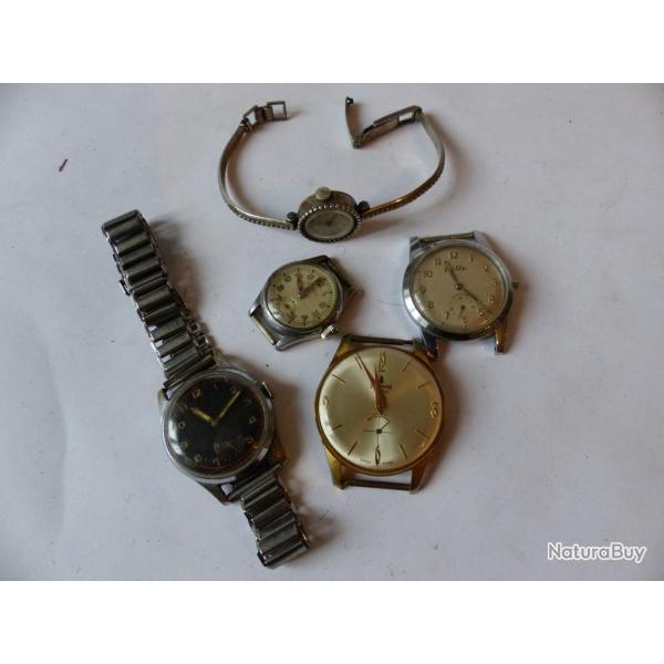 Cinq montres anciennes