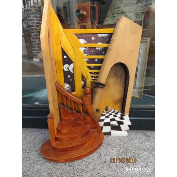 Sculpture Puzzle Piano Sauvage Jean-Claude Bischoff 1990