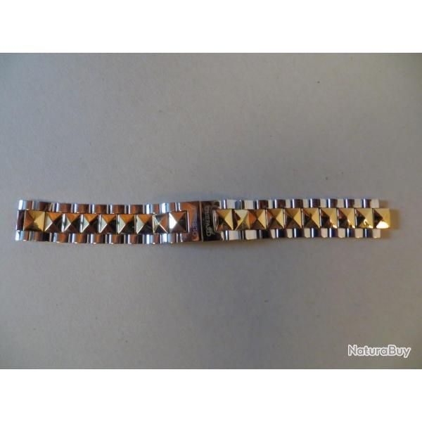 Bracelet pour montre Gupard bicolore acier or  18 mm