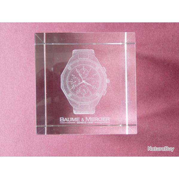 BAUME & MERCIER Presse-papiers cristal publicitaire montres