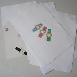Ensemble ( 14 ) dessins originaux montres