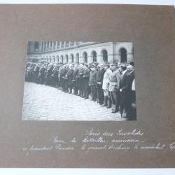 Photographie guerre Paris Général PERSHING maréchal JOFFRE POINCARE