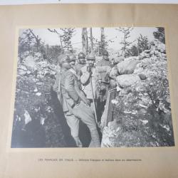 Photographie guerre 1914-18 Officiers Français et Italiens