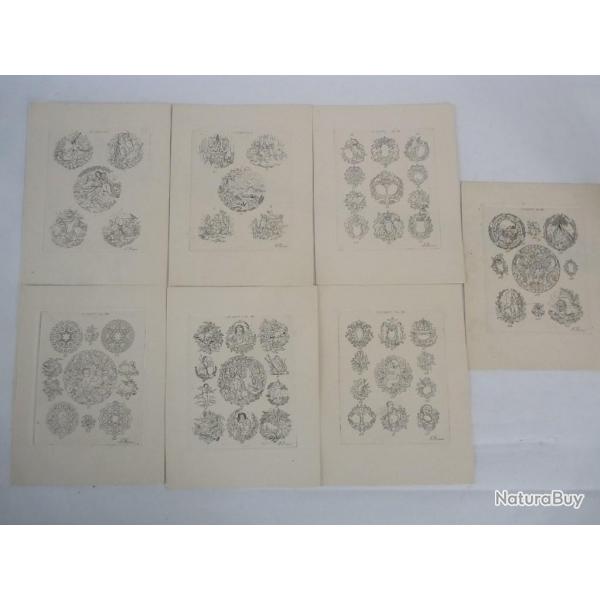 Models de gravures pour boites de montres F. Hanni horlogerie