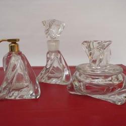 Parure de toilette cristal Flacon parfum