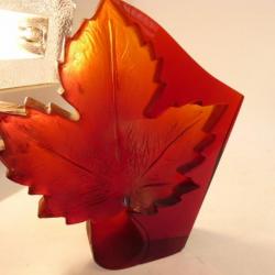 Sculpture feuille de vigne cristal vin vigne décoration