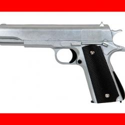 Réplique pistolet à ressort Galaxy G13S Silver full metal 0,5 joules