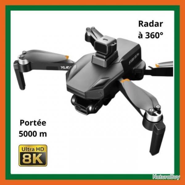 Drone pro 8K double camra - GPS - 5km de porte - 30 mns en vol Avec radar anti obstacles