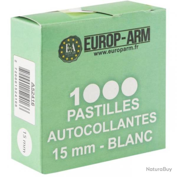 Pastilles autocollantes Europarm blanches 15 mm - 15 mm