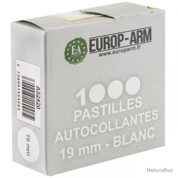 Pastilles autocollantes Europarm blanches 15 mm - 19 mm