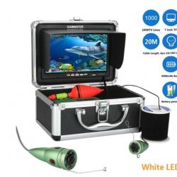 Caméra vidéo de pêche sous-marine 1000tvl 6W avec lampe IR/LED blanc avec moniteur  20m de cable