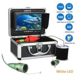 Caméra vidéo de pêche sous-marine 1000tvl 6W avec lampe IR/LED blanc avec moniteur  30m de cable