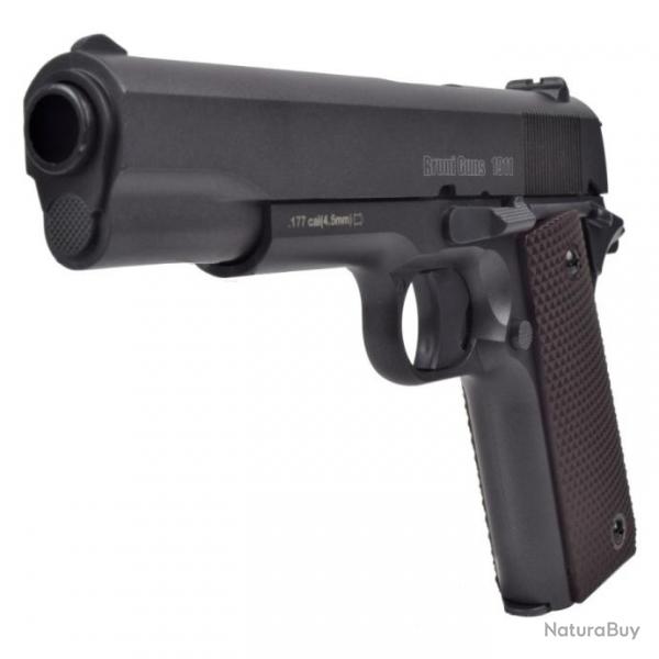 Pistolet  co2 1911 culasse metal cal. 4,5 mm - plombs diabolos