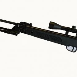Carabine + Bípied Installée Artemis Cal. 4,5 mm Artemis/Zasdar  SR1000S + lunette 4 X 32 ,19,9 joul.