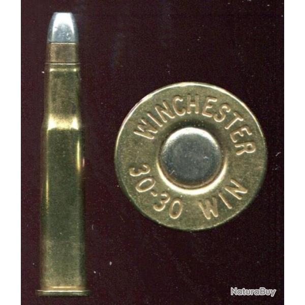 .30-30 Winchester - marquage : WINCHESTER 30-30 WIN  - balle cuivre pointe aluminium mplate