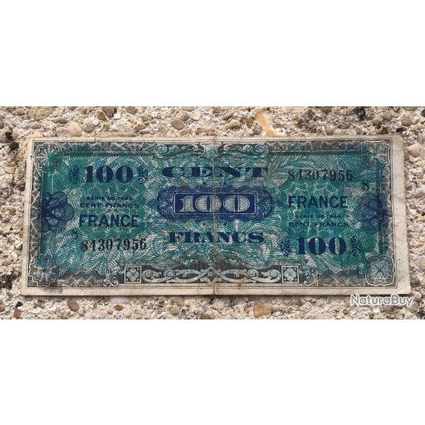 Billet dinvasion US 1944 : 100 Francs (original) dat 1944 ww2 USA