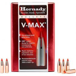 Boîte de 100 balles Hornady calibre 6.5mm .264 95Gr V-Max