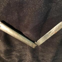 ancien petit couteau pliant fer aluminium