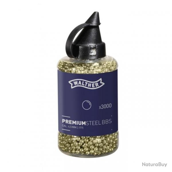 Billes Walther premium bb gold steel cal.4.5mm 0.36g x3000