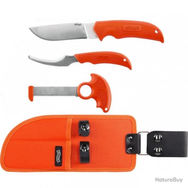 Kit D'outils de chasse Walther hunter knife set 2 - orange