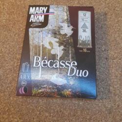 2 boites de 10 cartouches MARY ARM  bécasse duo   cal.12 n°8+10