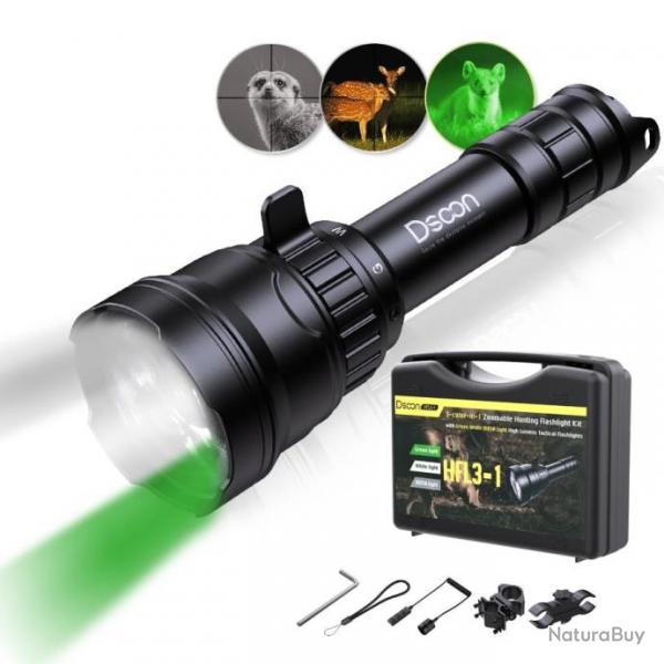 Lampe Torches Poche 3 Couleurs en 1 Chasse  LED Infrarouge 850nm IR Vision nocturne Camping Chasse