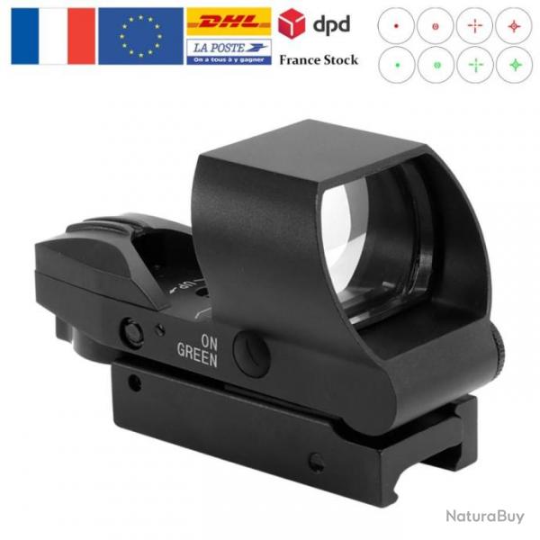 Point Rouge 1x22mm HD119 Holographique Vert Bouton Poussoir Chasse fort Collimateur Tir Fusil Tacti