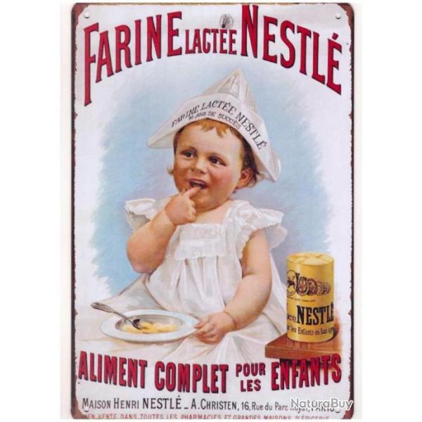PLAQUE METAL bb farine Nestl