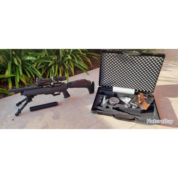 FX AIRGUNS VERMINATOR MKII cal 5.5 mm avec model HUMA-AIR, lunette et bipied