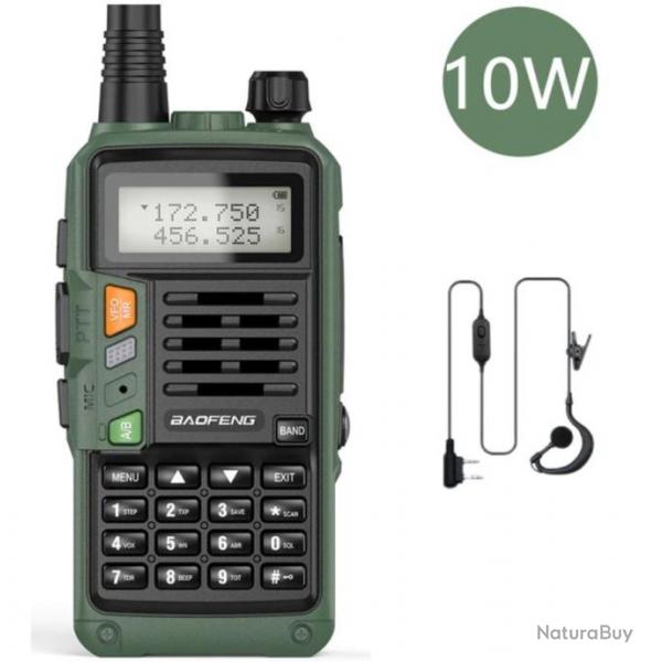 BAOFENG UV-S9 PLUS10W Vert double bande TALKIES-WALKIES VHF UHF longue porte Radio bidirectionnelle