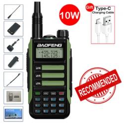 BAOFENG VHF UV-16 pro Max,  True haute puissance 10 Watts LONGUE PORTÉE, coloris vert