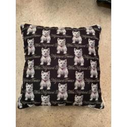 Coussin chasse modele Westie 35x35