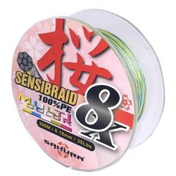 Tresse Sakura Sensibraid 8 Multicolor - 300 m - 0.12 mm / 20 lb