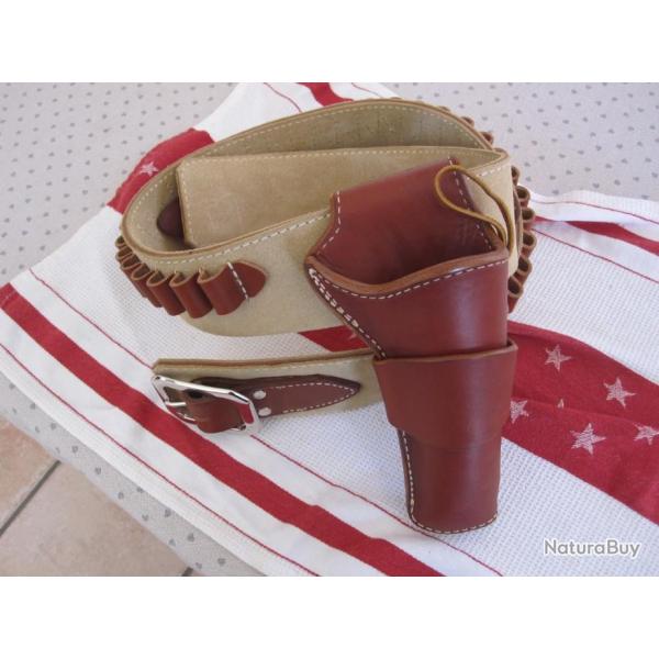 "BAISSE DU PRIX" JOHN WAYNE HOLSTER AND GUN BELT COMMEMORATIF